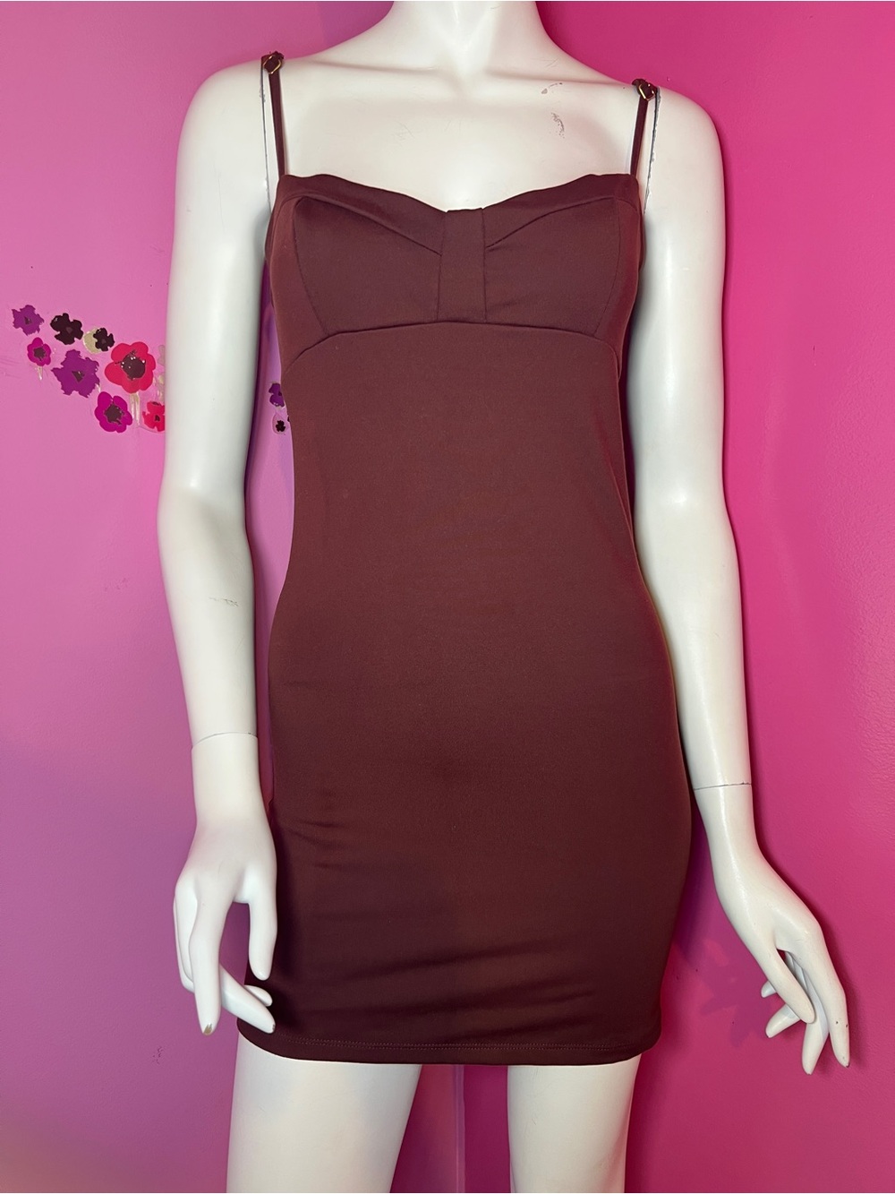 Free People Probably Should Bodycon Mini Dress burgundy size Medium